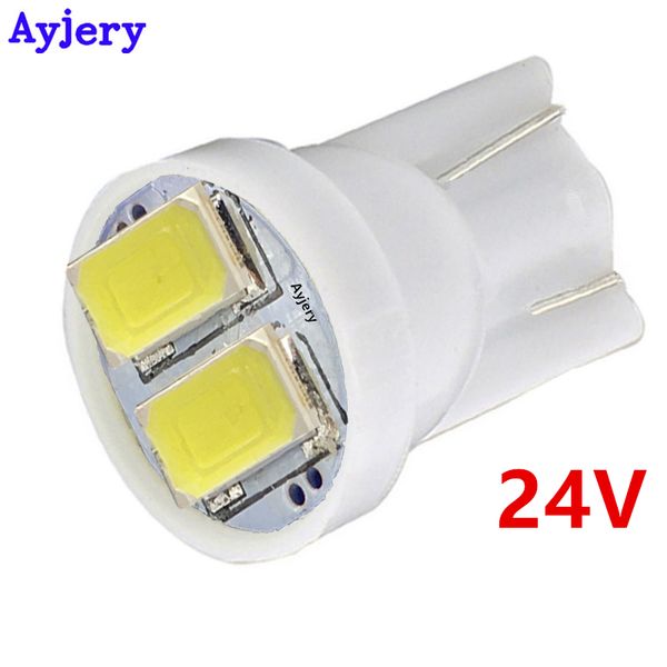 

ayjery 24v car styling 200x t10 led 5630 2 smd w5w 194 168 led auto instrument lamp car license plate lamp interior light bulbs