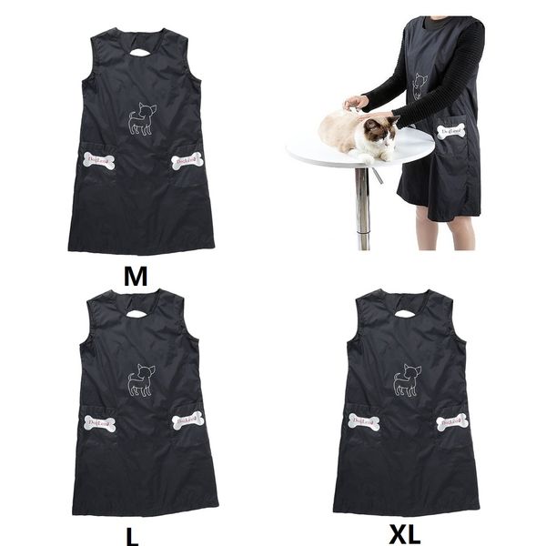 

3pcs nylon pet grooming apron anti-static workwear smock for dog beauticians