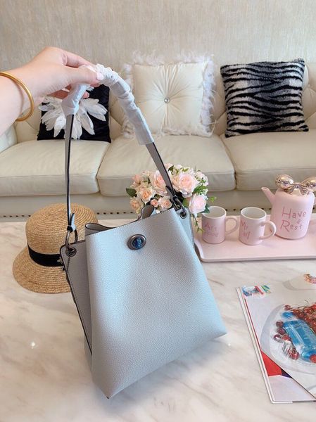 

2019 women's fashion bucket bag genuine leather shoulder bag classic design crossbody bags lady handbags