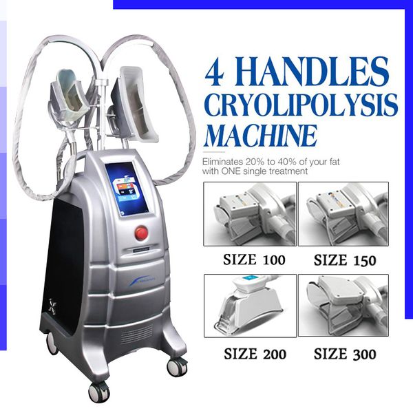 

2020 good quality 4 cryo body slimming shaping cryolipolysis 2 handles work at the same time fat ing beauty equipment for sale