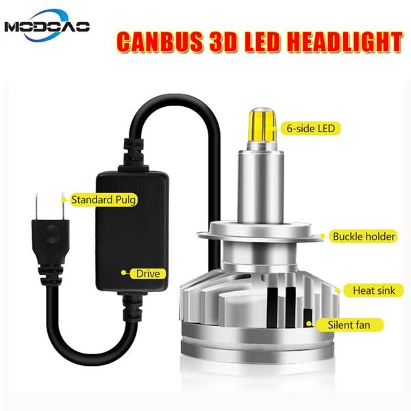 

2pcs h1 h7 h11 9005 9006 9012 led canbus фара автомобиля фара 6 сторон снт фары 12v led автомобилей свет лампы лампы