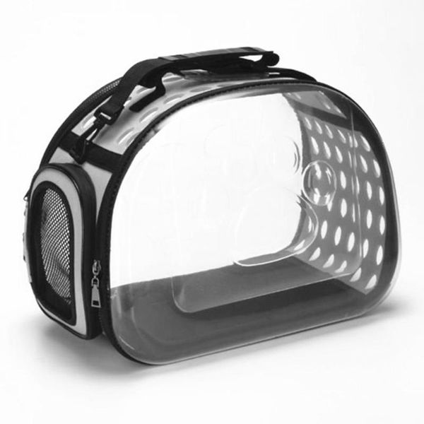 

pet cat transparent bag small dog carrier bag portable cats handbag foldable shoulder outdoor travel for puppy