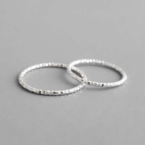 

yh207 korean s925 sterling silver fashion car flower shining thin ring index finger ring joint tail silver jewelry, Golden;silver