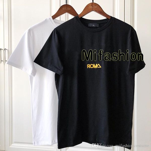 

2020 new fashion designer clothes europe italy collaborate roma special edition tshirt men women t shirt casual cotton tee s xxl, White;black