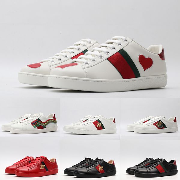 

italy ace bee shoes 2020 vintage versatile low casual shoes luxury red white black leather plate-forme skate shoes star snake tiger