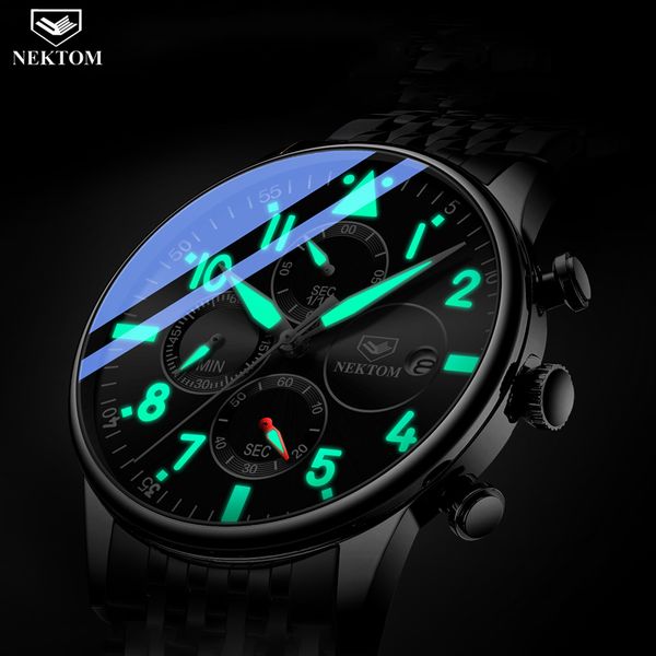 

fashion men stainless steel watch luxury calendar quartz wrist watches business casual watch for man clock relogio masculino, Slivery;brown