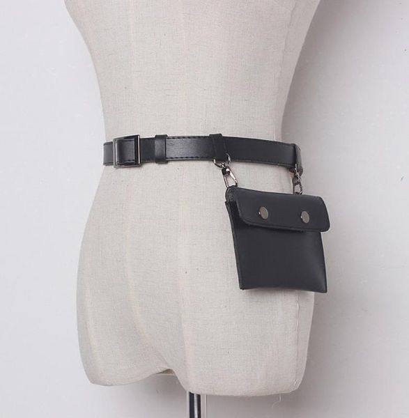 

2020 new belt bag women's leather belt bag women fur fanny pack fanny pack