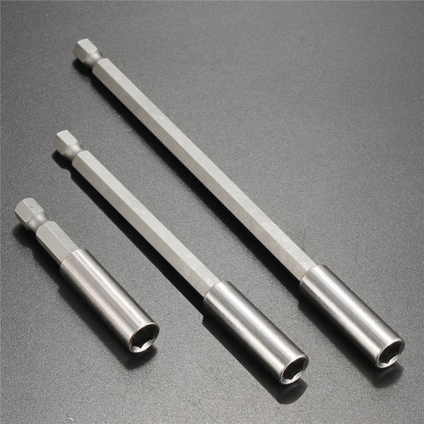 

hex magnetic screwdriver bit holder 1/4 inch set 60/100/150mm quick change extension tip bar 1/4" tools holder tool drill bits