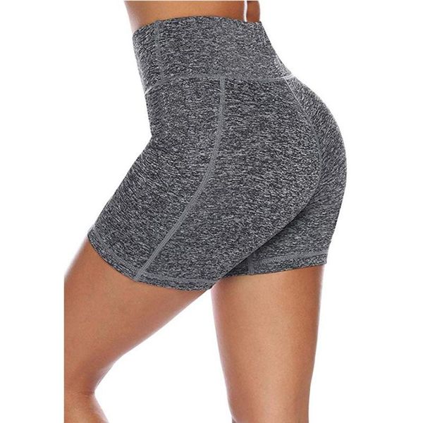 

women high waist energy seamless yoga shorts stretch running gym shorts with pocket abdomen control training running yoga, White;red