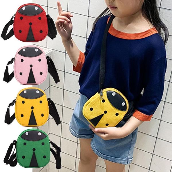 

животное божья коровка мальчики девочки crossbody маленький квадратный пакет кошелек для монет