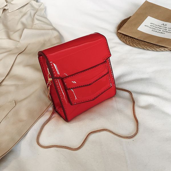 

the new women's fashion handbag mini casual leather square sling bag chain shoulder/crossbody bag