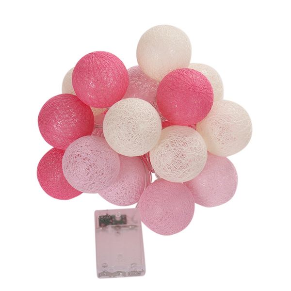 

led cotton ball string light fairy light multicolor battery powered warm white for indoor christmas tree decorations
