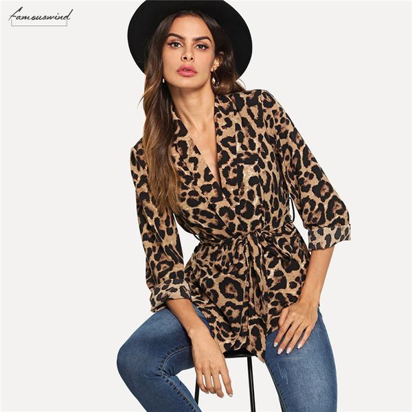 

blazer regular multicolor highstreet lady office shawl collar belted leopard print elegant autumn workwear women outerwear drop shipping, White;black