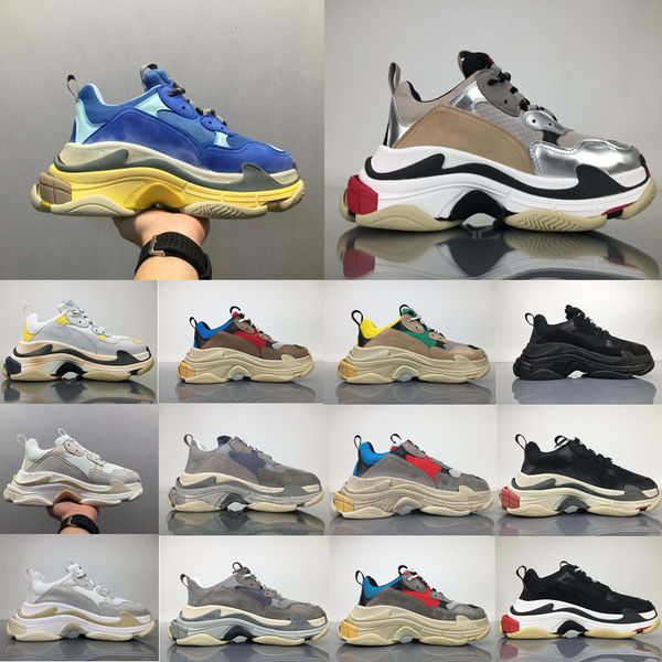 

fashion 17fw triple-s sneaker triple s casual luxury dad shoe for men women beige black sports mens running shoes trainers size 36-45