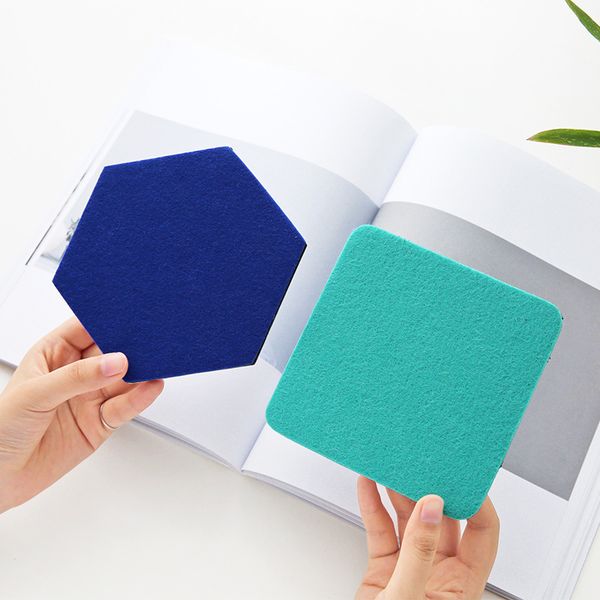 

custom felt color self-adhesive wall stickers message board decorative storage round square hexagon customize any pattern and shape 1-5mm r4
