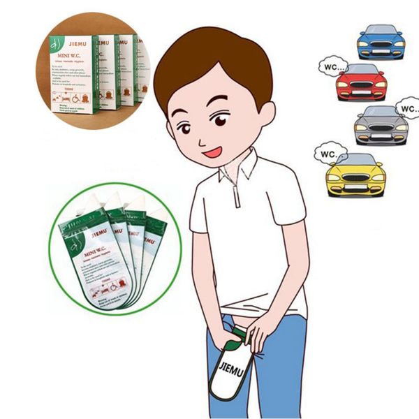 

4pcs/set 700ml emergency portable car urine bag vomit bags mini mobile toilets handy disposable urinal toilet pee bag