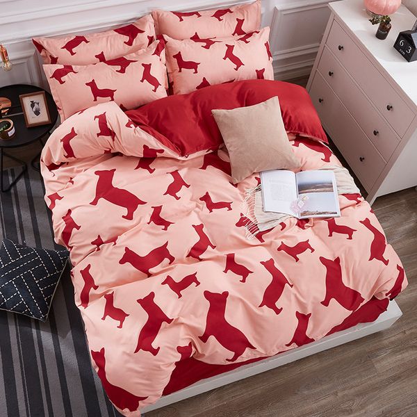 

bedroom bedding christmas deer elk duvet cover sets bed sheet home textiles mattress twin full  king bed linen