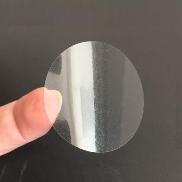 15 Blatt/Packung transparente PVC-Klebepunktaufkleber, runde, transparente Siegeletikettenaufkleber