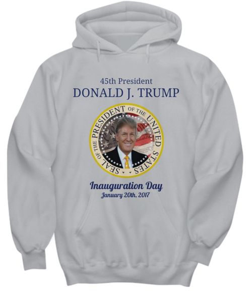 

president donald j. trump inauguration day hoodie, Black