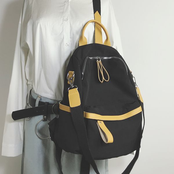 

fashionable anti-theft backpack women's nylon multi-function small backpack light schoolbag