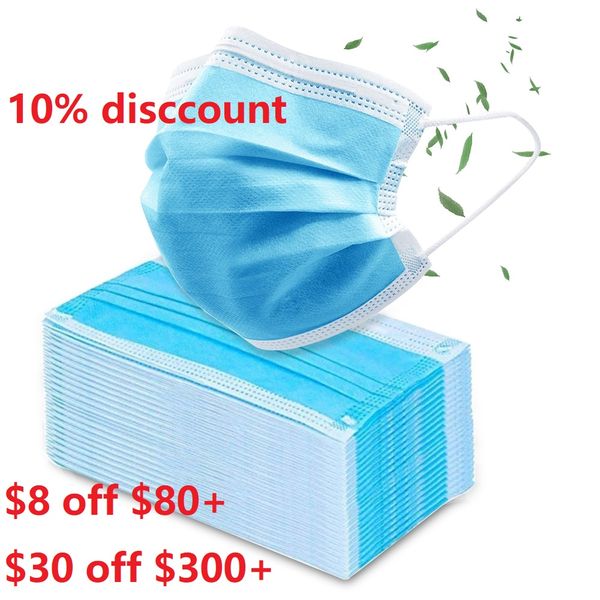 

dhl 3 ply disposable face mask non-woven facemask 3ply face masks disposable bfe95% marks face shield facemasks earloop ce fda