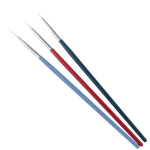 

3pcs/set nail art liner painting pen 3d tips diy acrylic uv gel brushes drawing kit flower line grid french design manicure tool
