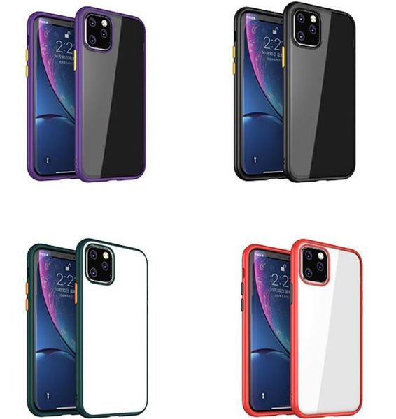 

новая мода прозрачный акриловый чехол для телефона iphone 11 pro max x 6 7 8 samsung note10 s10 противоударная полная защита задней крышки