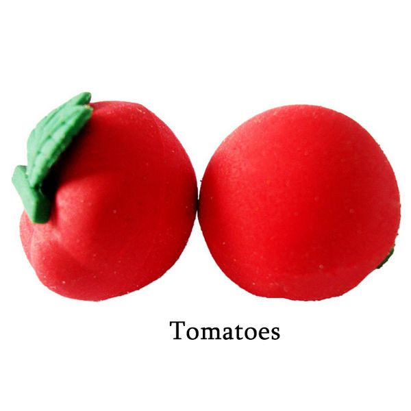

tomatoes rubber eraser removable eraser kawaii stationery school supplies apelaria gift toy for kids penil eraser toy gifts