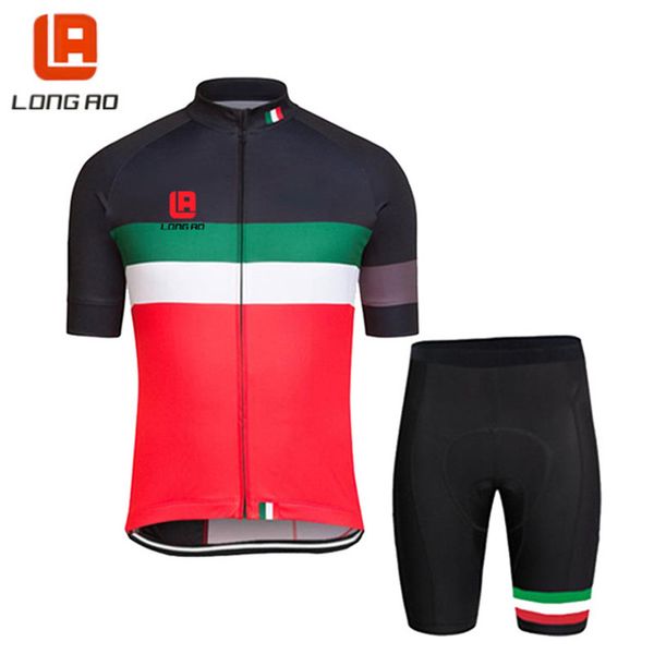 

италия национальной велоспорта наборы long ao дорожного велосипед с коротким рукавом задействуя одежды брюки с голубой перфорированной силик