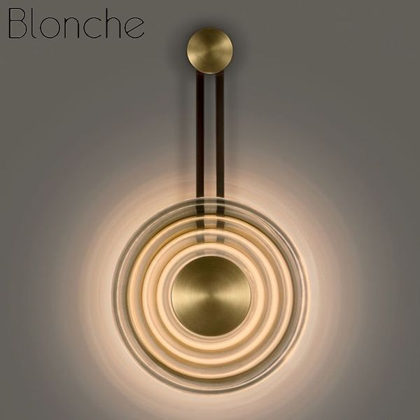 

blonche modern luxury gold wall lamp led wall sconce fixtures glass lights for home decor industrial round nordic loft luminaire