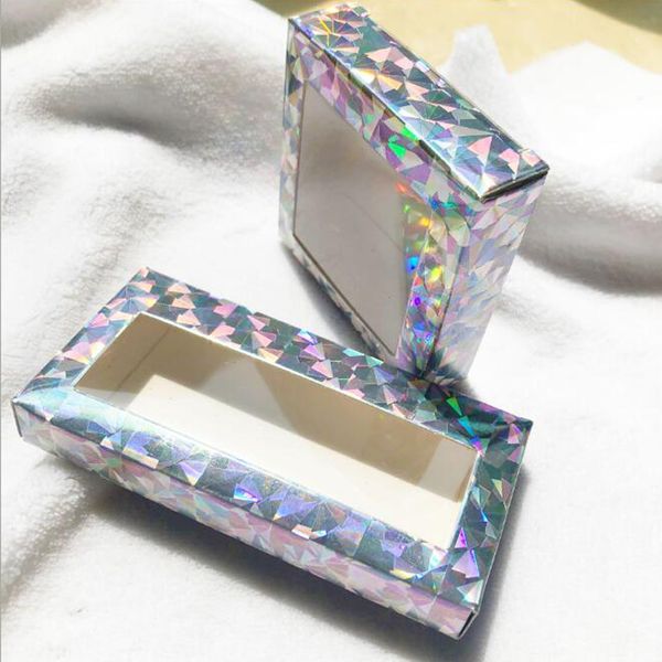 

wholesale 50pcs paper eyelash packaging box lash boxes packaging 3d mink lashes rectangle case without tray in bulk