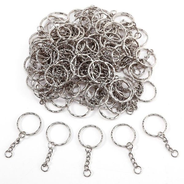 

100x ring 25mm for keyring keychain 30mm silver metal jewelry diy