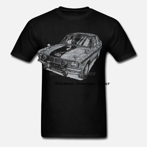 

hillman tiger classic car t-shirt, White;black