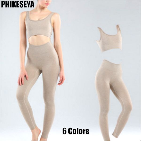 

sport sets seamless fitness sets women yoga suit high stretchy workout sport set padded sports bra high waist sports legging gym, White;red