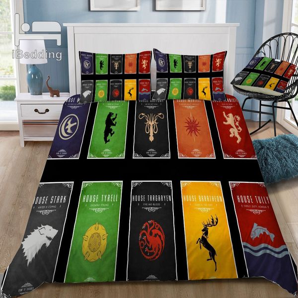 

classic game-of-thrones-8 3d bedding set printed duvet cover set twin full  king size dropshipping