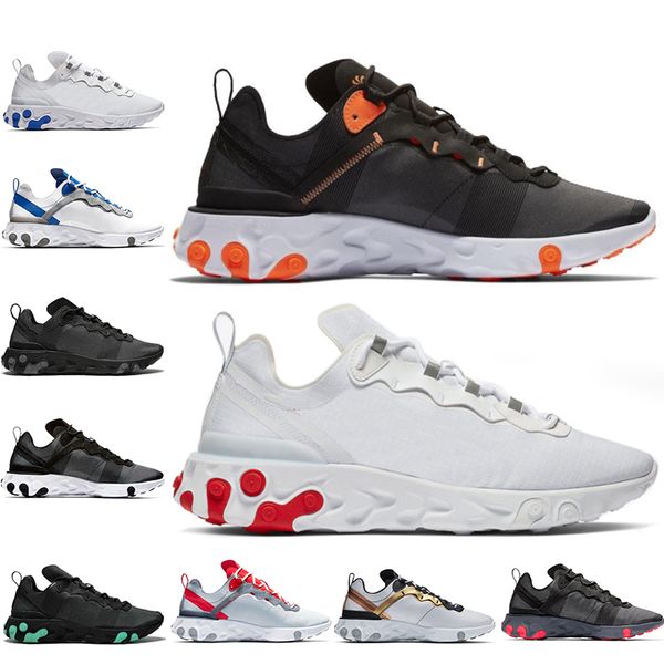 

2019 volt taped seams react element 55 undercover x upcoming running shoes solar triple black designer sports men women sneakers