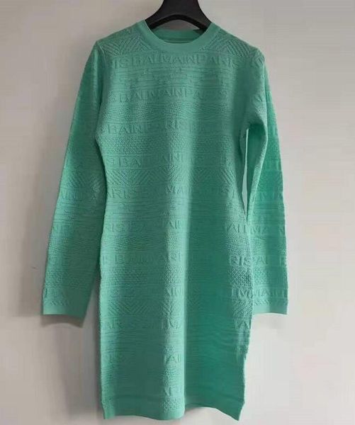 

F Письмо коротким рукавом Вязание платья женские 2019 Летняя мода качество женщин с