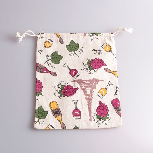 

10pcs/lot (14*16cm) natural jute bags drawstring gift bag incense storage linen bags favor charm jewelry packaging