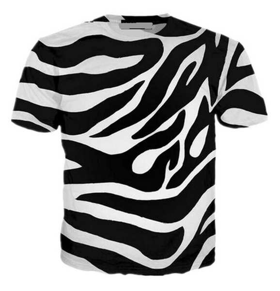 

новая мода мужчины / женщины zebra line stripe funny 3d футболка повседневная футболка с коротким рукавом летние топы rzc0113, White;black