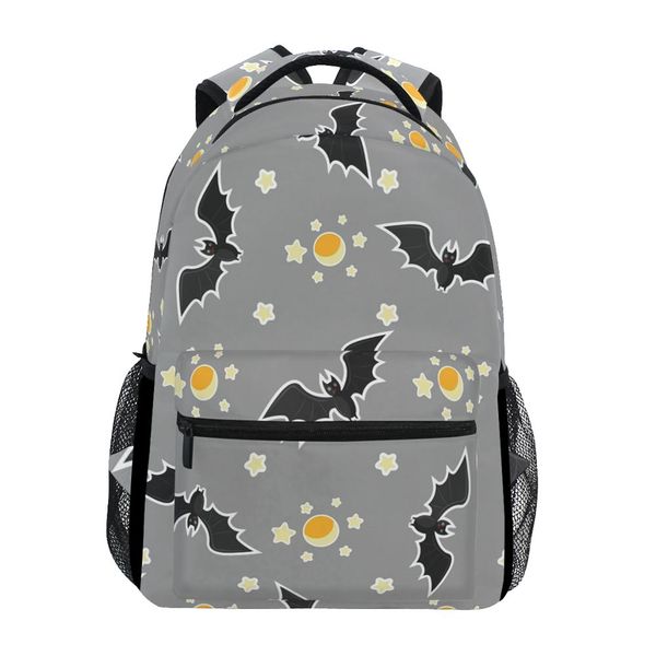

alaza backpacks women school bags custom backpack bat halloween fashion backpack student black schoolbags book bag leisure bag