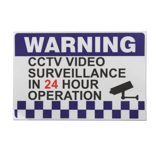 100x150mm Interno Aviso de segurança CCTV Surveillance Camera Decal Adesivo