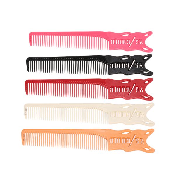 

professional haircut barber comb plastic hair styling cutting clipper comb hairdressing flat combs, Silver