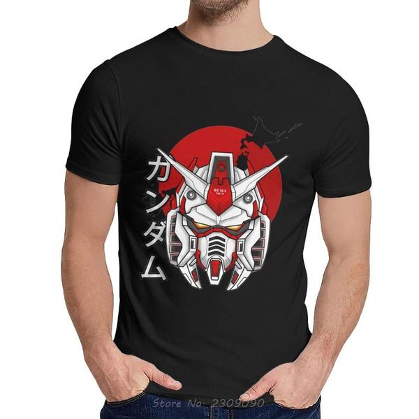 

japan anime robot gundam rx 78 t-shirt men classic o-neck cotton t shirt anime tshirt hip hop tees harajuku, White;black