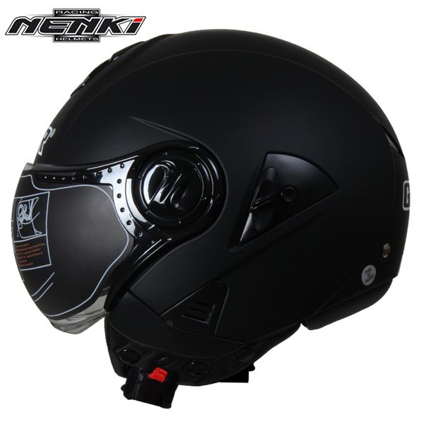 

nenki electric motorcycle helmet vintage style cruiser touring chopper street bike scooter helmet with clear lens shield 622