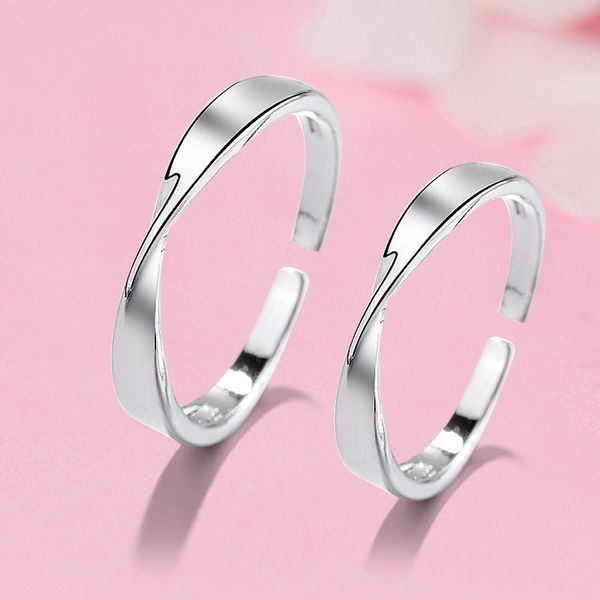 

Mobius ring opening ring simple couple want to see you the same Valentines Day gift
