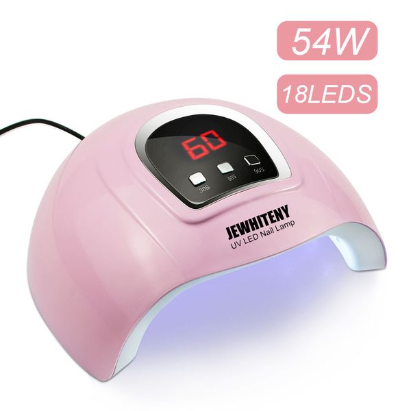 

54w led nail lamp for nail gel uv lamp for manicure drying gel polish with lcd dryer 3 timing art usb