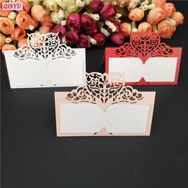 

50pcs table card name place invitation wedding decoration pearlscent paper cards party table cards seating card 6zsh871