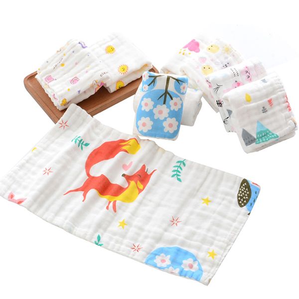 

2 pcs/lot baby towel face bath rectangle wipe handkerchief kids child hand towels feeding gauze cotton muslin cloth 50*25 cm