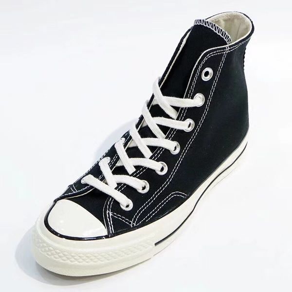 

hot мужская мода 1970-е холст обувь женщин унисекс классические 1970 повседневная обувь спортивный обучение кроссовки 35-44 дизайнерские, Black