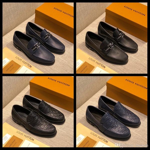 

2020 2019 classic handmade patchwork men designers shoes luxury brands loafers large size 45 men night club party dress shoes loafers yecq3, Black